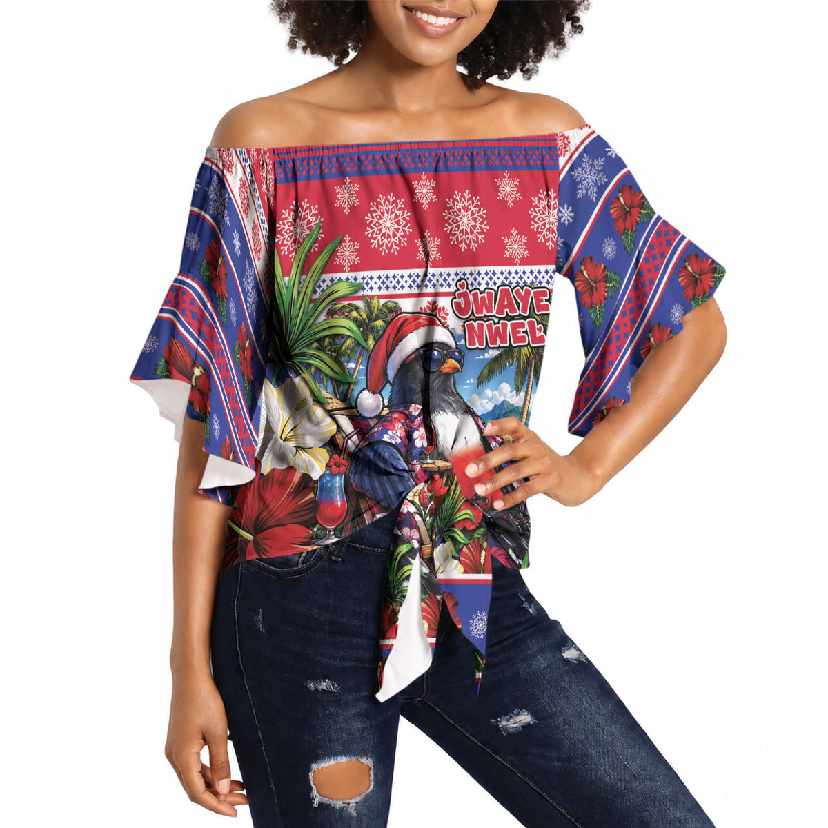 Afro-Haitians Christmas Off Shoulder Wrap Waist Top This Trogon Needs A Beach Retreat