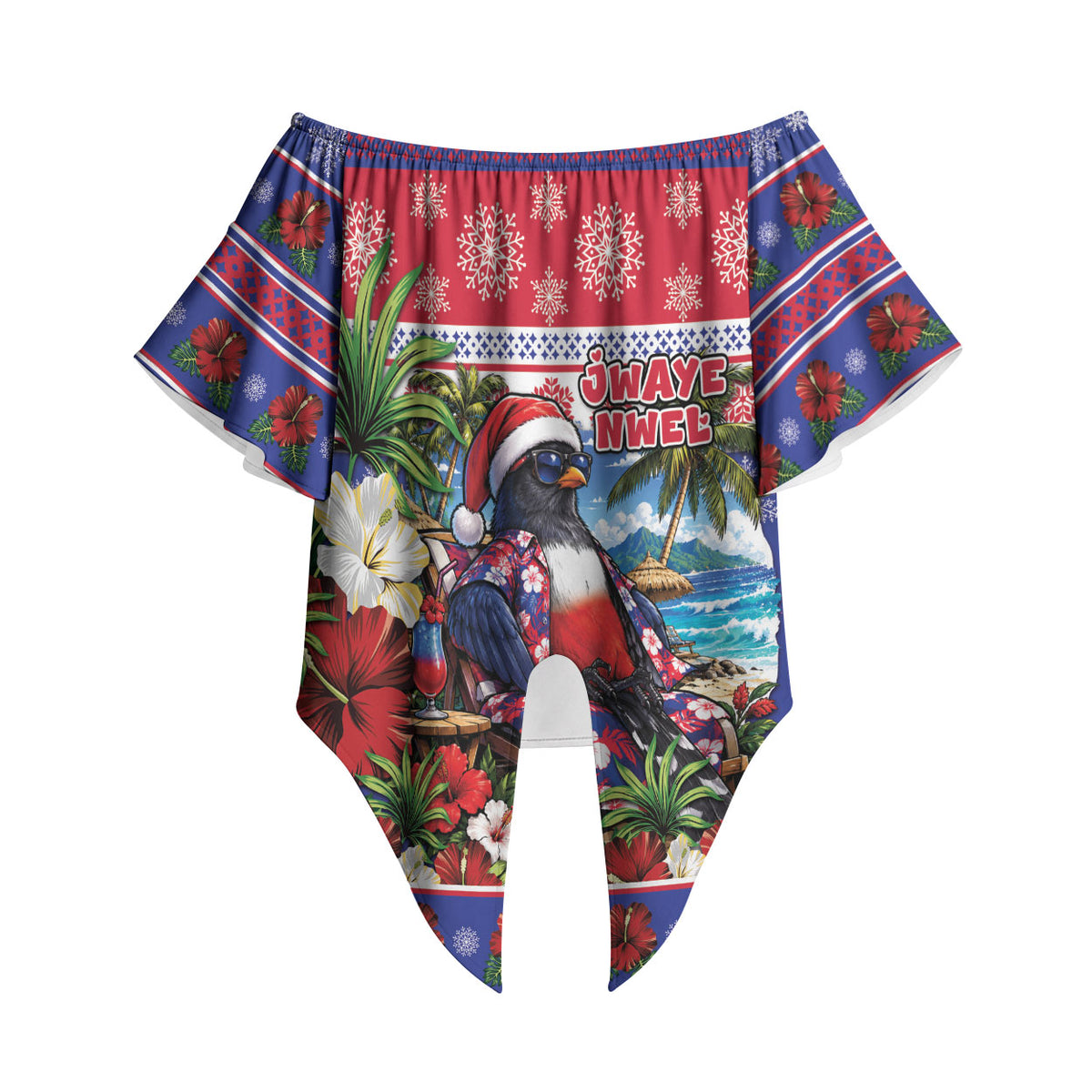 Afro-Haitians Christmas Off Shoulder Wrap Waist Top This Trogon Needs A Beach Retreat