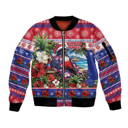 Afro-Haitians Christmas Sleeve Zip Bomber Jacket This Trogon Needs A Beach Retreat