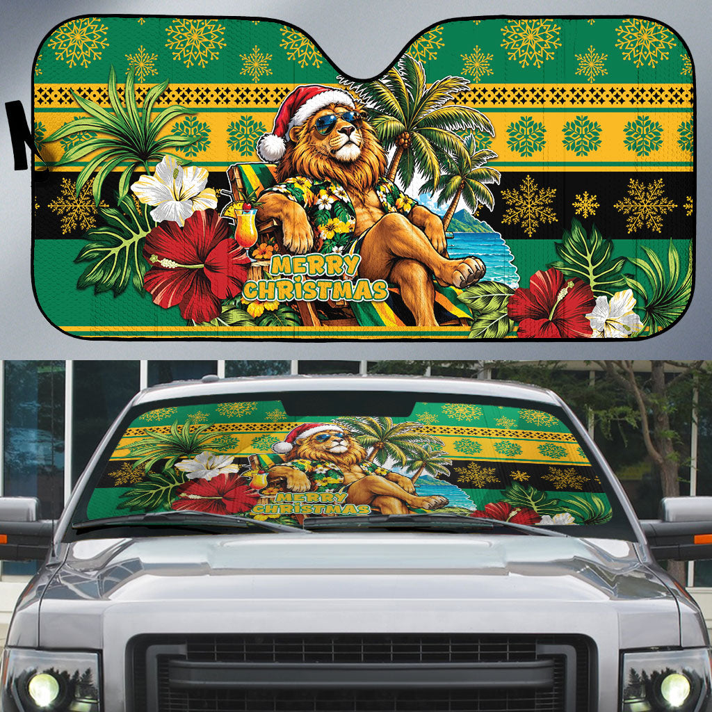 Afro-Jamaicans Christmas Auto Sun Shade This Rasta Lion Needs A Beach Retreat