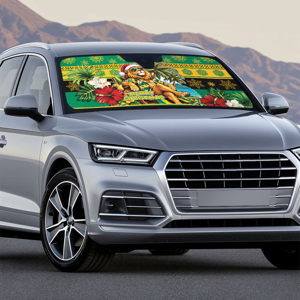 Afro-Jamaicans Christmas Auto Sun Shade This Rasta Lion Needs A Beach Retreat