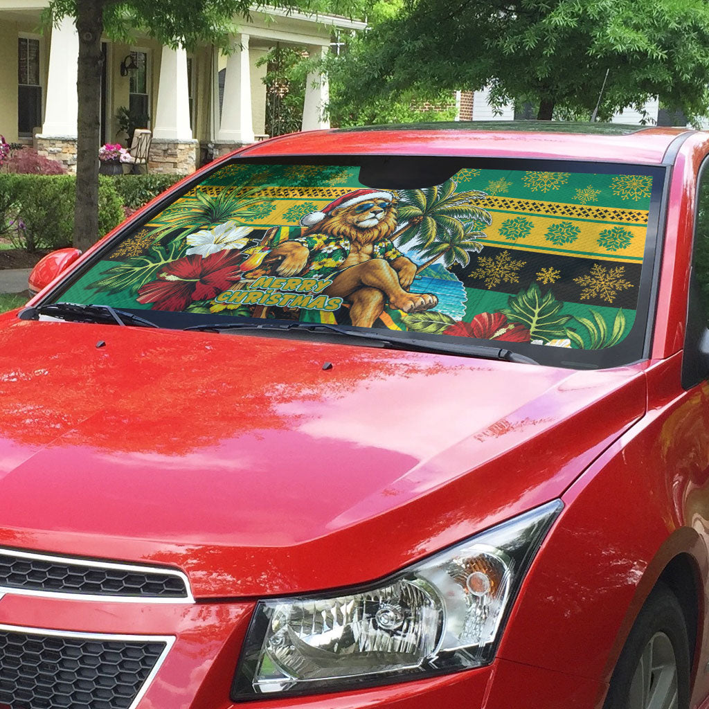 Afro-Jamaicans Christmas Auto Sun Shade This Rasta Lion Needs A Beach Retreat