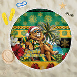 Afro-Jamaicans Christmas Beach Blanket This Rasta Lion Needs A Beach Retreat
