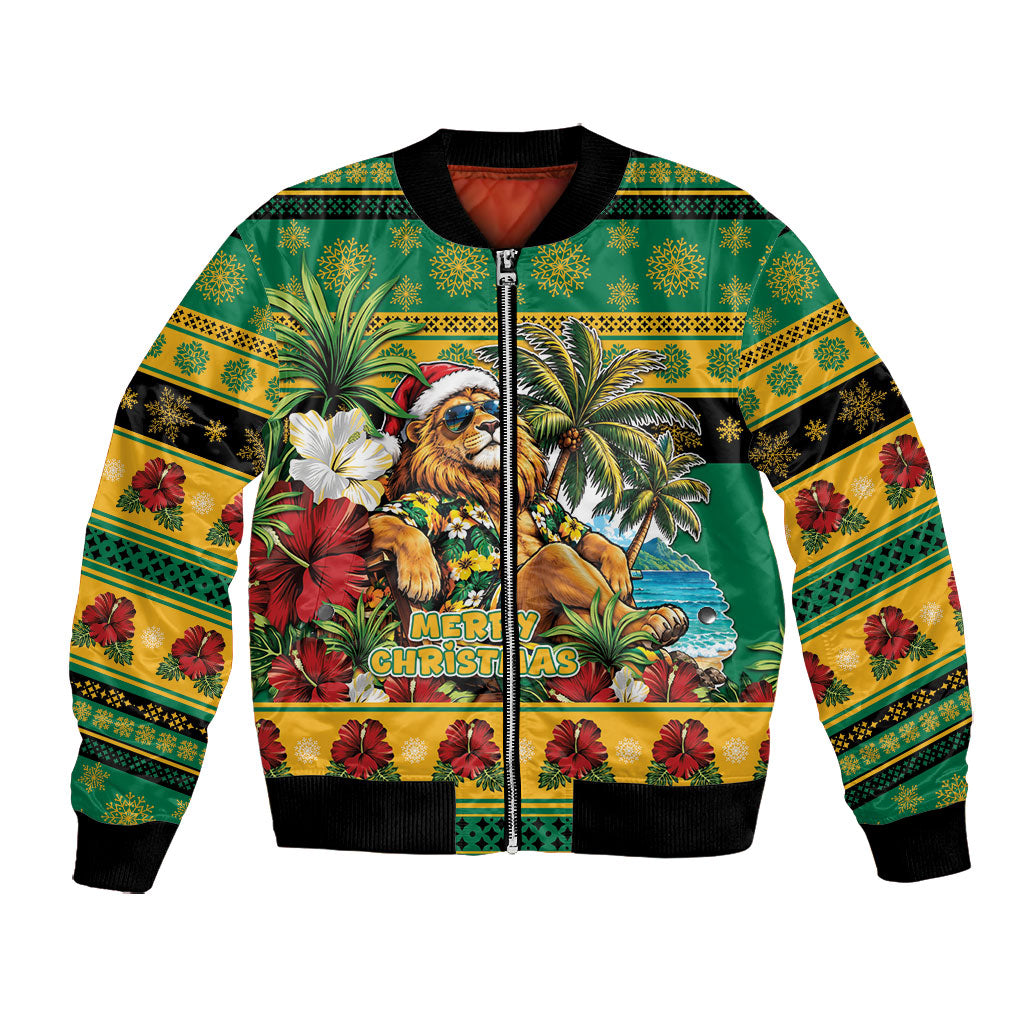 Afro-Jamaicans Christmas Bomber Jacket This Rasta Lion Needs A Beach Retreat