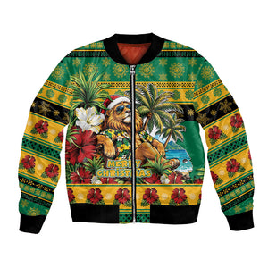 Afro-Jamaicans Christmas Bomber Jacket This Rasta Lion Needs A Beach Retreat