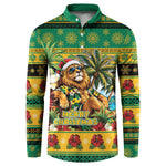 Afro-Jamaicans Christmas Button Sweatshirt This Rasta Lion Needs A Beach Retreat
