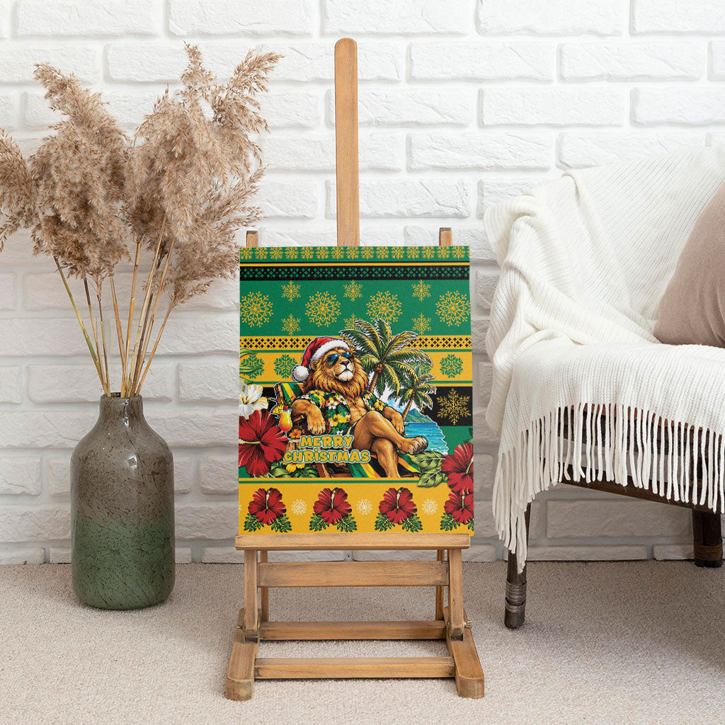 Afro-Jamaicans Christmas Canvas Wall Art This Rasta Lion Needs A Beach Retreat