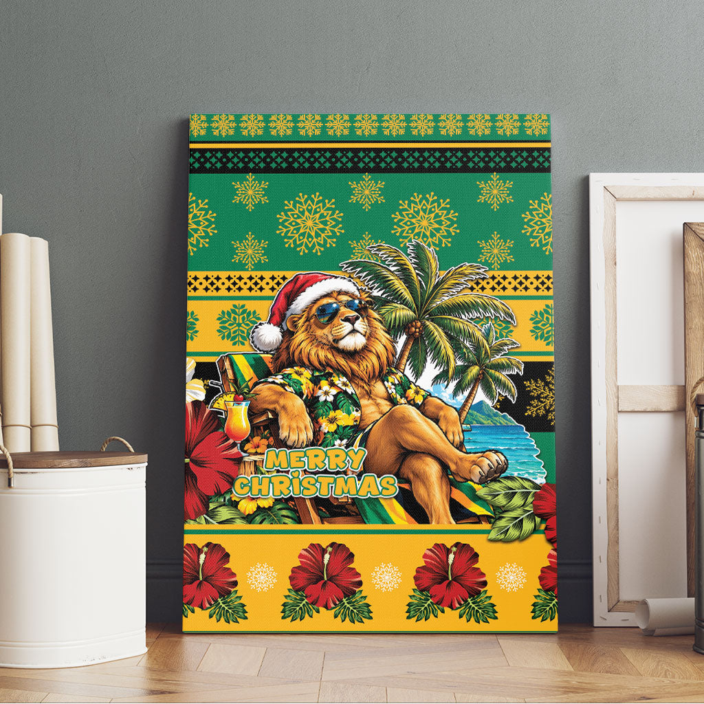 Afro-Jamaicans Christmas Canvas Wall Art This Rasta Lion Needs A Beach Retreat