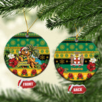 Afro-Jamaicans Christmas Ceramic Ornament This Rasta Lion Needs A Beach Retreat