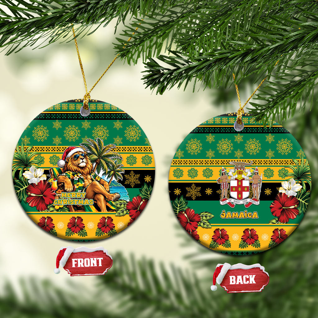 Afro-Jamaicans Christmas Ceramic Ornament This Rasta Lion Needs A Beach Retreat