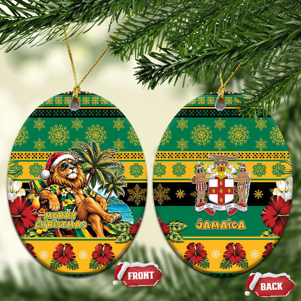 Afro-Jamaicans Christmas Ceramic Ornament This Rasta Lion Needs A Beach Retreat