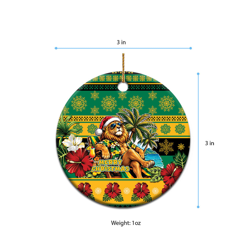 Afro-Jamaicans Christmas Ceramic Ornament This Rasta Lion Needs A Beach Retreat