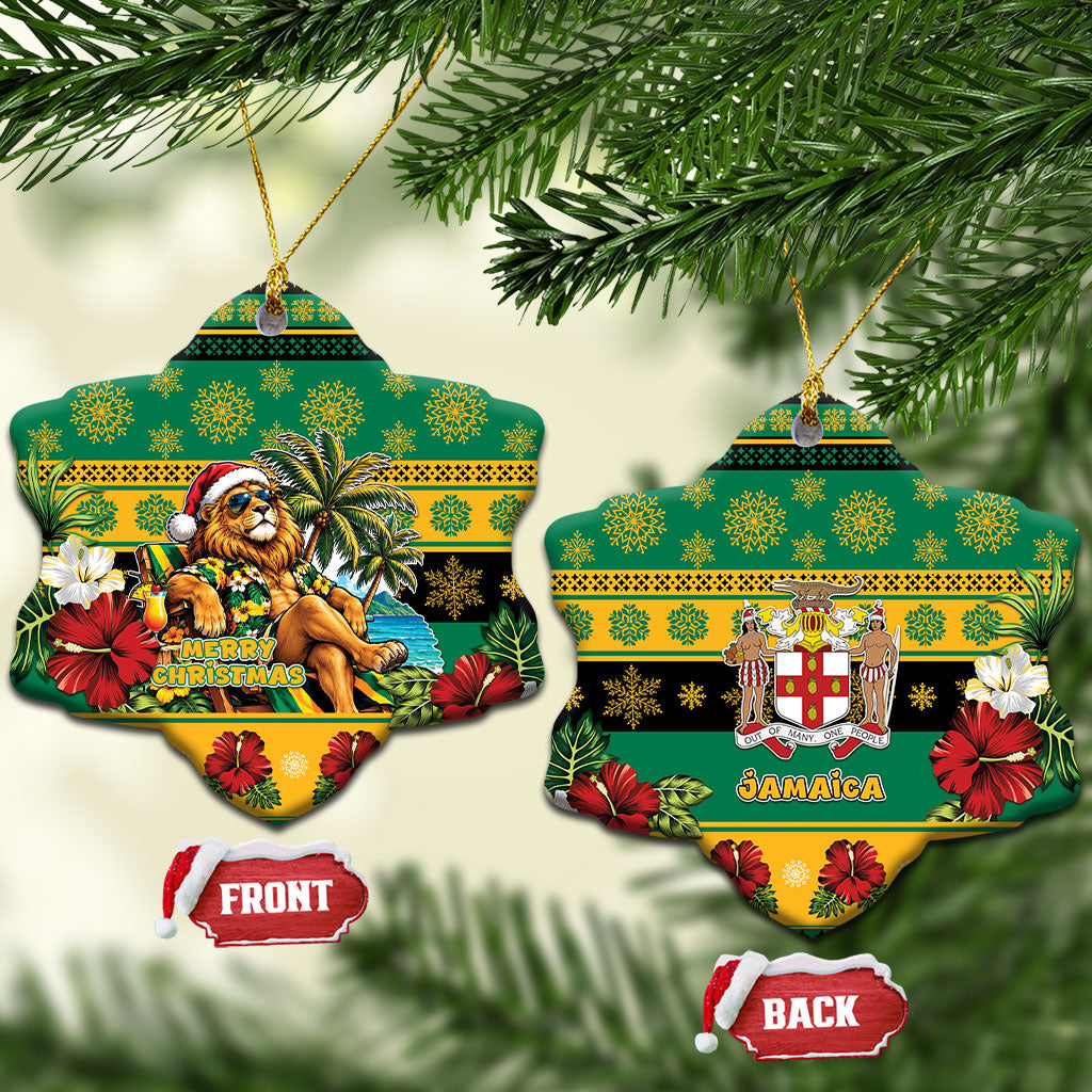 Afro-Jamaicans Christmas Ceramic Ornament This Rasta Lion Needs A Beach Retreat