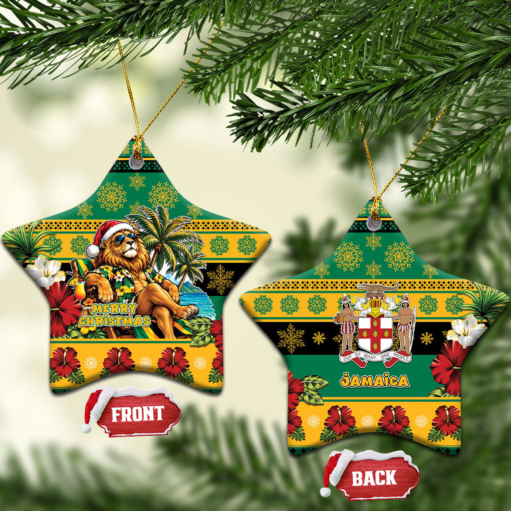 Afro-Jamaicans Christmas Ceramic Ornament This Rasta Lion Needs A Beach Retreat