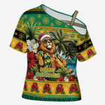 Afro-Jamaicans Christmas Cross Shoulder Shirt This Rasta Lion Needs A Beach Retreat
