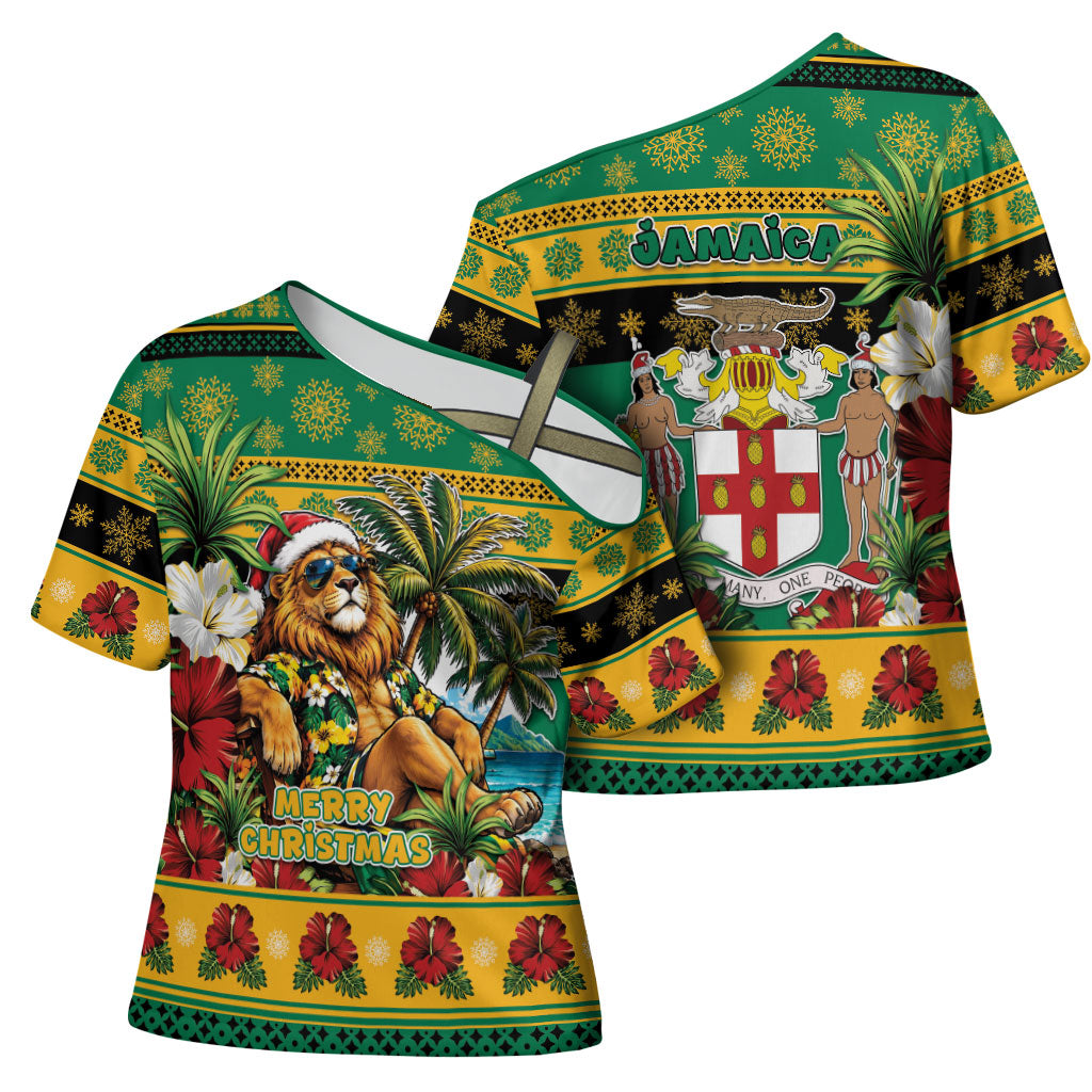 Afro-Jamaicans Christmas Cross Shoulder Shirt This Rasta Lion Needs A Beach Retreat