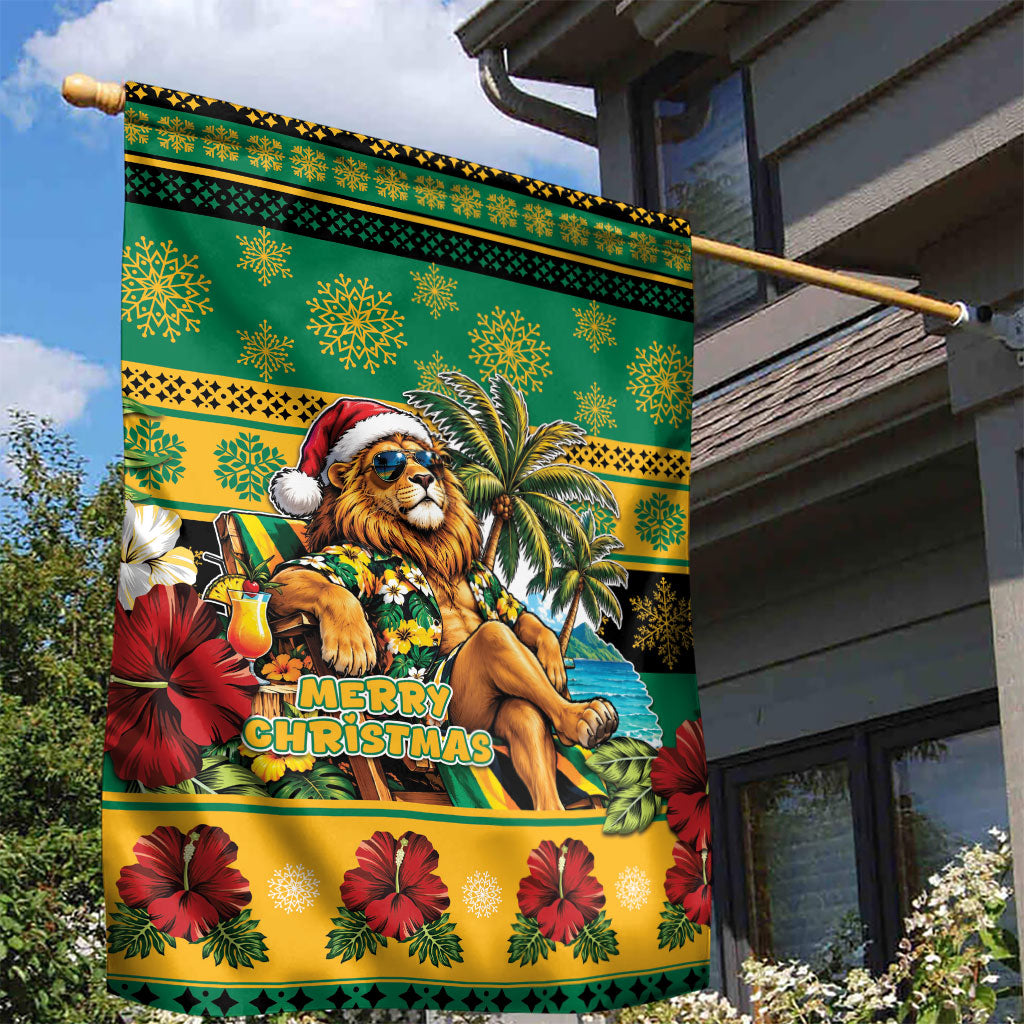 Afro-Jamaicans Christmas Garden Flag This Rasta Lion Needs A Beach Retreat