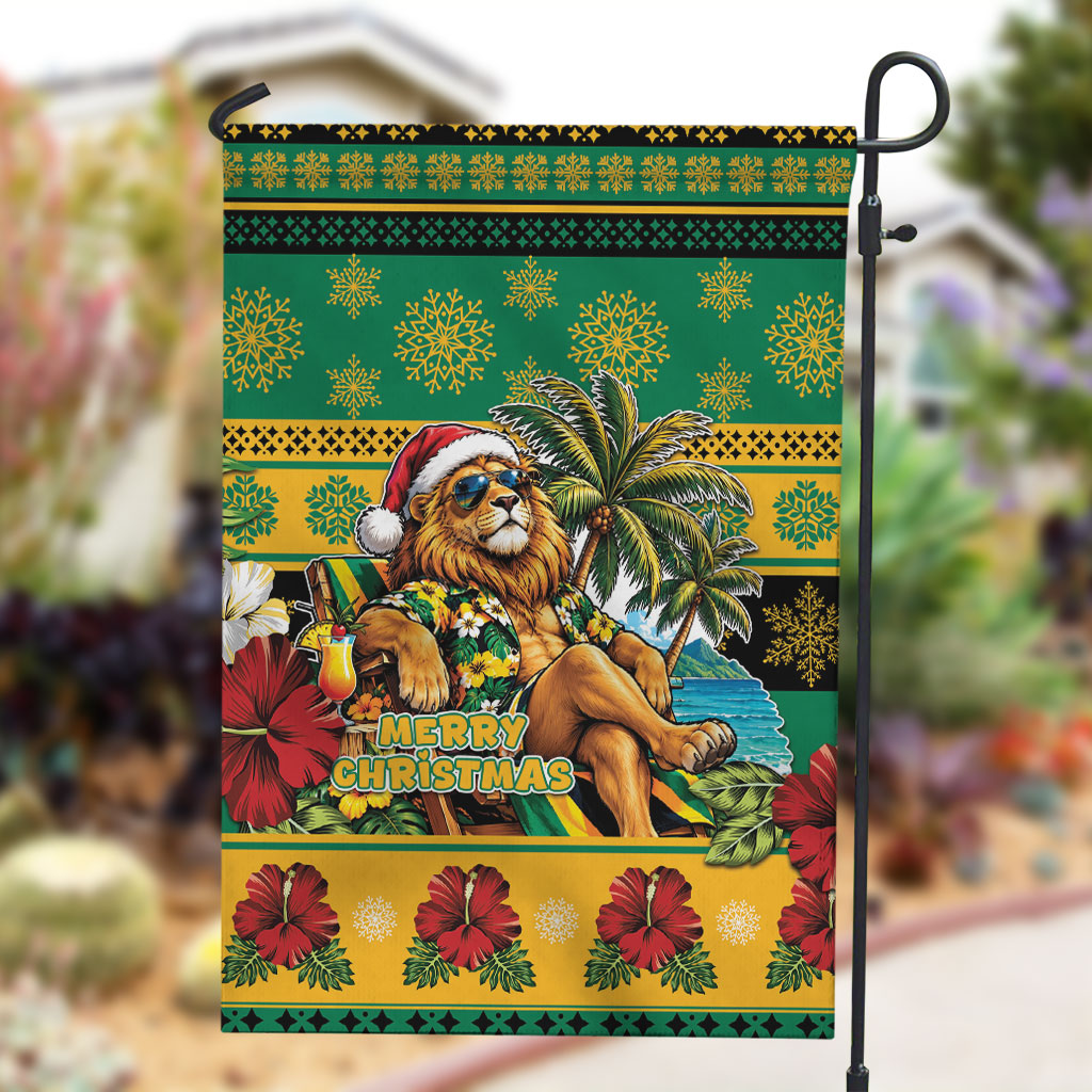 Afro-Jamaicans Christmas Garden Flag This Rasta Lion Needs A Beach Retreat