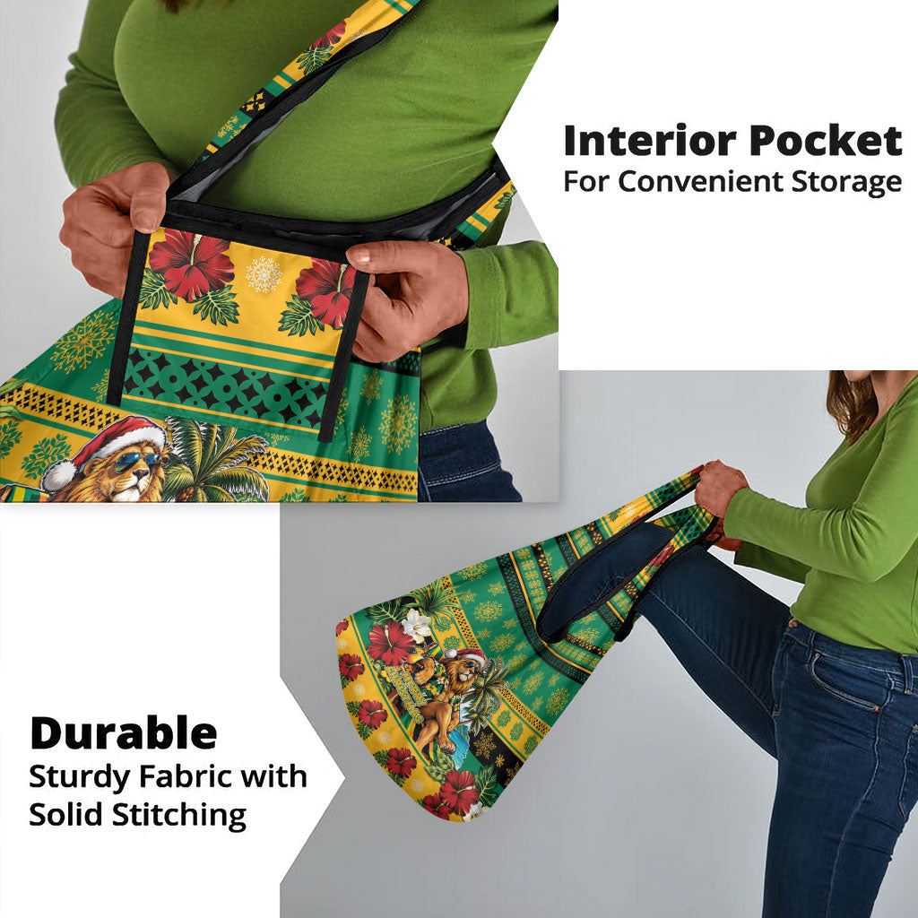 Afro-Jamaicans Christmas Grocery Bag This Rasta Lion Needs A Beach Retreat