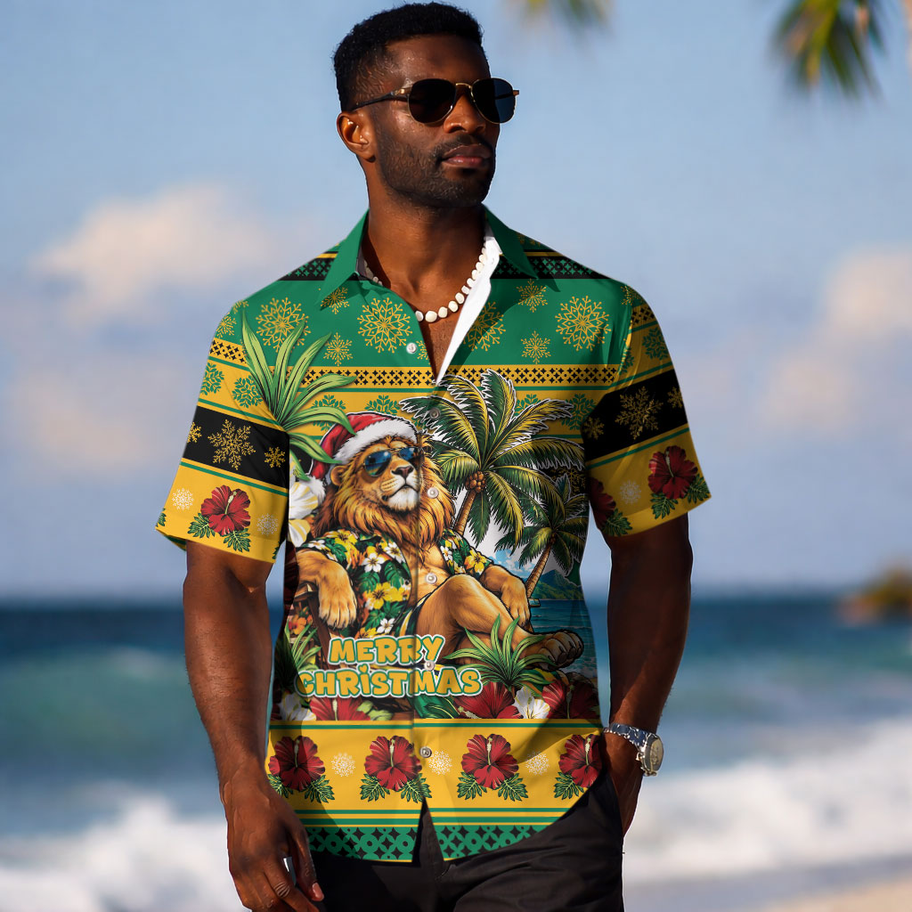 Afro-Jamaicans Christmas Hawaiian Shirt This Rasta Lion Needs A Beach Retreat