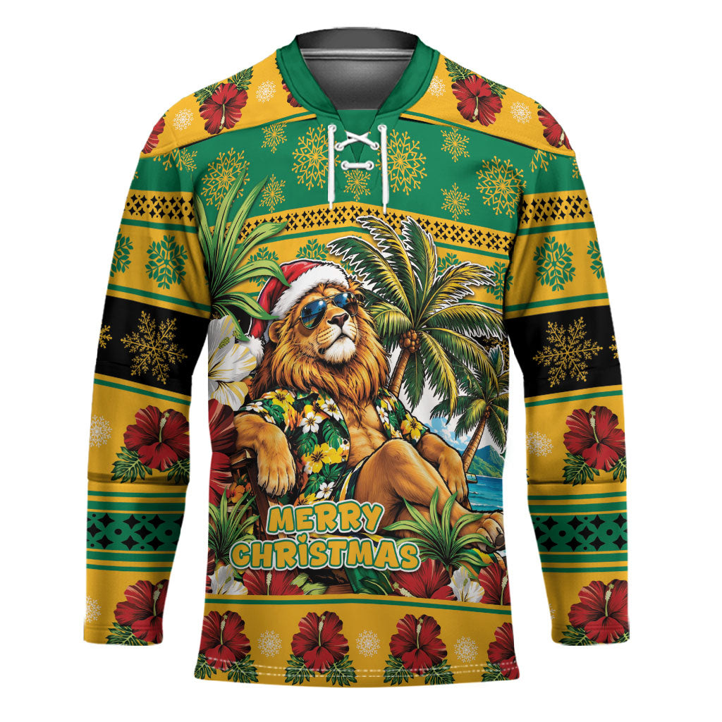 Afro-Jamaicans Christmas Hockey Jersey This Rasta Lion Needs A Beach Retreat