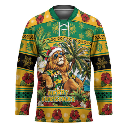 Afro-Jamaicans Christmas Hockey Jersey This Rasta Lion Needs A Beach Retreat