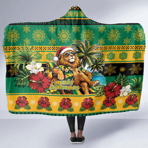 Afro-Jamaicans Christmas Hooded Blanket This Rasta Lion Needs A Beach Retreat
