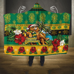 Afro-Jamaicans Christmas Hooded Blanket This Rasta Lion Needs A Beach Retreat