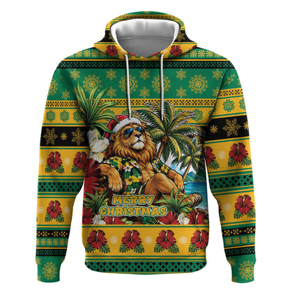 Afro-Jamaicans Christmas Hoodie This Rasta Lion Needs A Beach Retreat