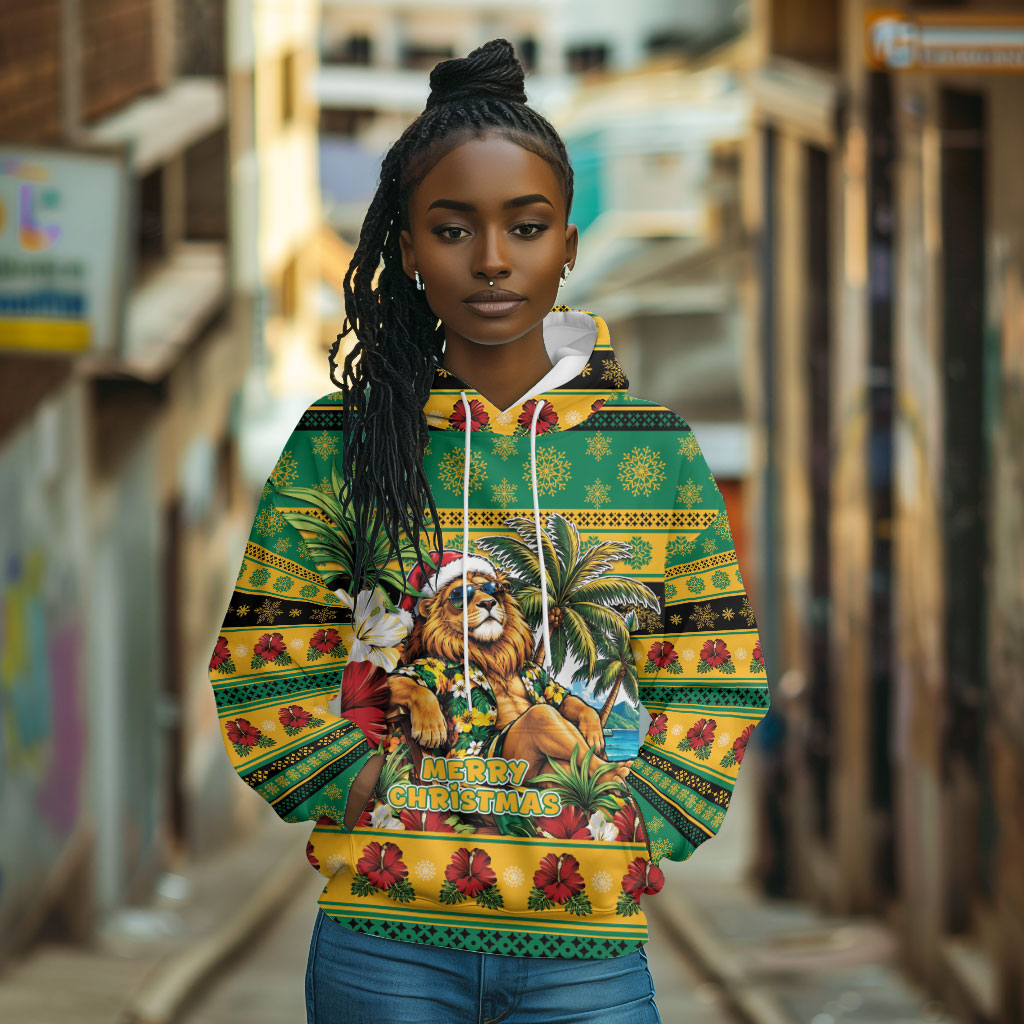 Afro-Jamaicans Christmas Hoodie This Rasta Lion Needs A Beach Retreat