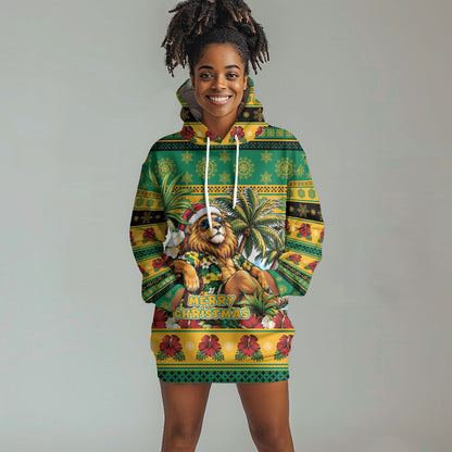 Afro-Jamaicans Christmas Hoodie Dress This Rasta Lion Needs A Beach Retreat