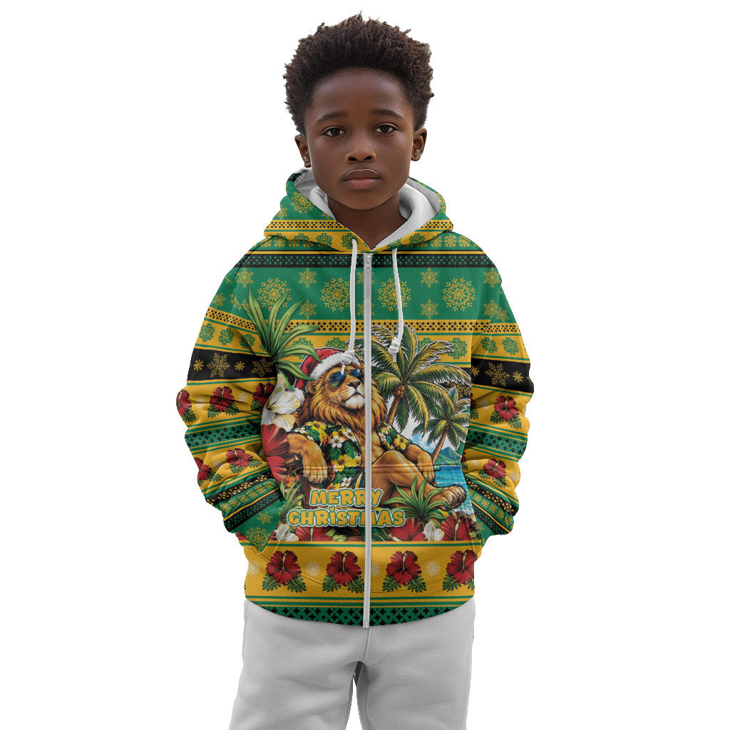 Afro-Jamaicans Christmas Kid Hoodie This Rasta Lion Needs A Beach Retreat