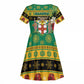Afro-Jamaicans Christmas Kid Short Sleeve Dress This Rasta Lion Needs A Beach Retreat