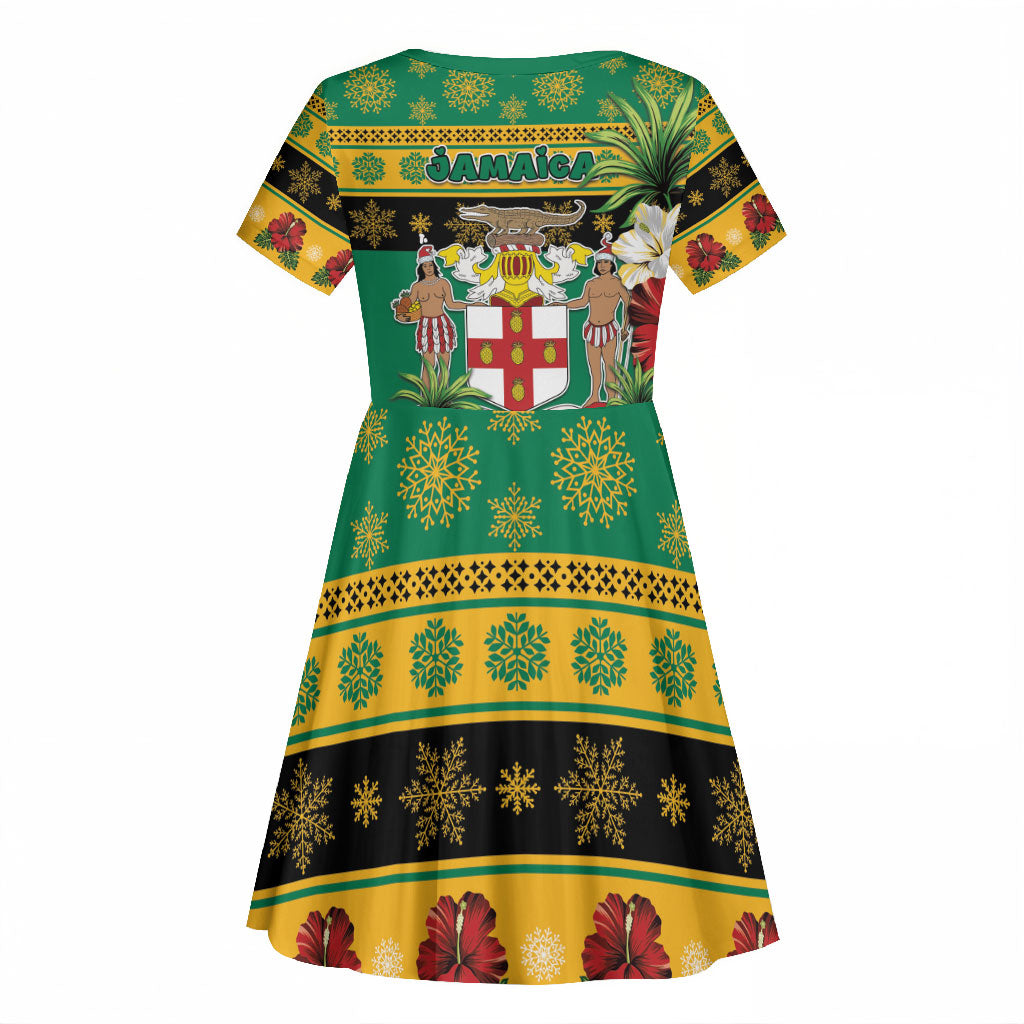 Afro-Jamaicans Christmas Kid Short Sleeve Dress This Rasta Lion Needs A Beach Retreat