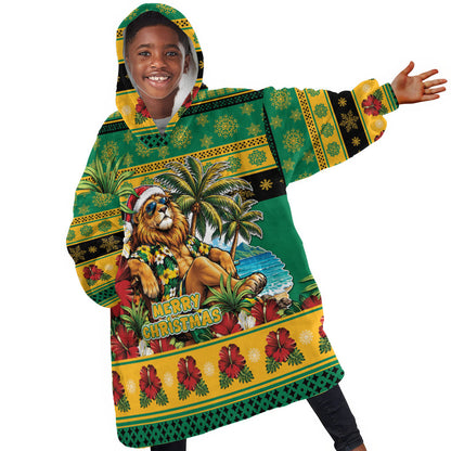 Afro-Jamaicans Christmas Kid Wearable Blanket Hoodie This Rasta Lion Needs A Beach Retreat