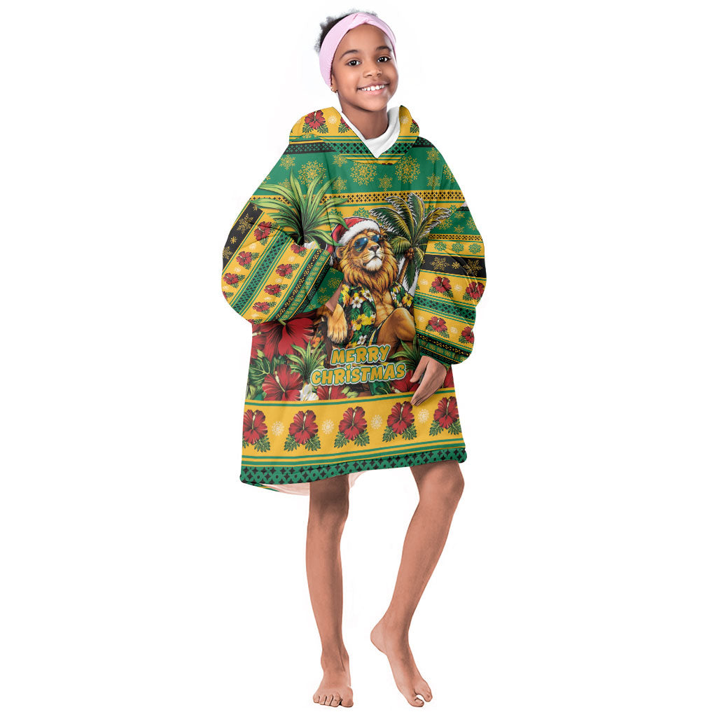 Afro-Jamaicans Christmas Kid Wearable Blanket Hoodie This Rasta Lion Needs A Beach Retreat