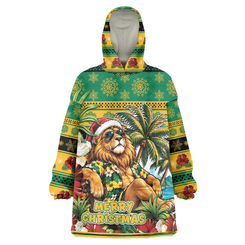 Afro-Jamaicans Christmas Kid Wearable Blanket Hoodie This Rasta Lion Needs A Beach Retreat