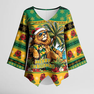 Afro-Jamaicans Christmas Kimono Sleeve Blouse This Rasta Lion Needs A Beach Retreat