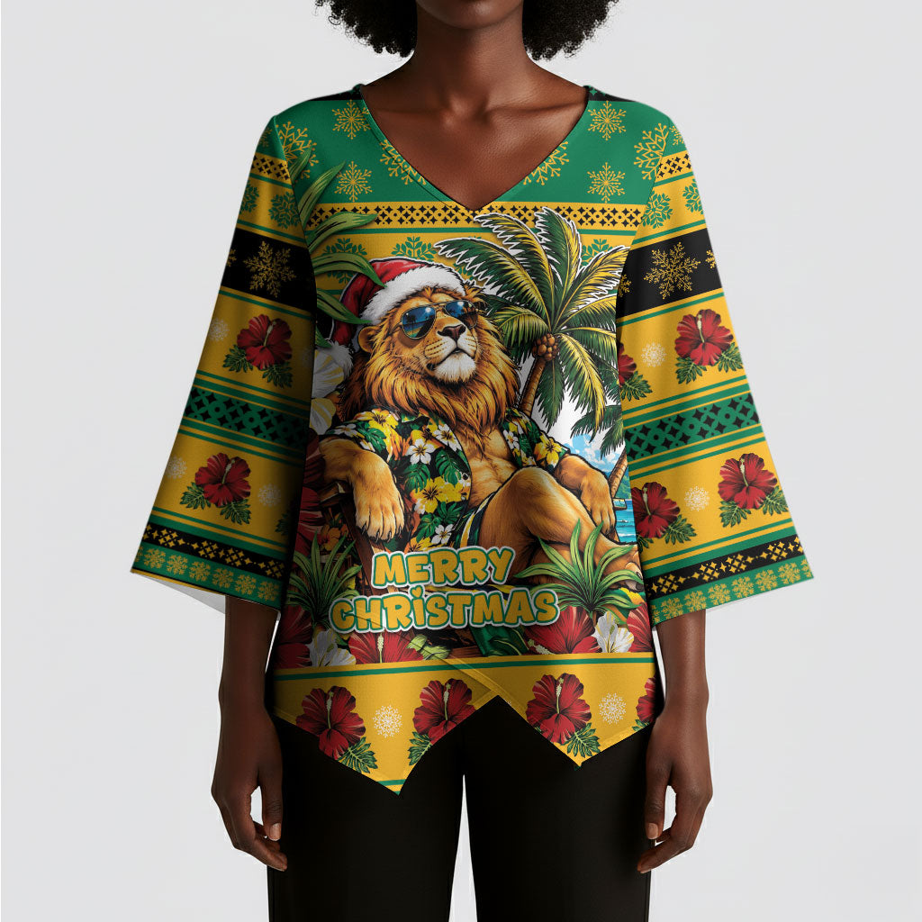 Afro-Jamaicans Christmas Kimono Sleeve Blouse This Rasta Lion Needs A Beach Retreat