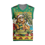 Afro-Jamaicans Christmas Knitted V-Neck Vest This Rasta Lion Needs A Beach Retreat