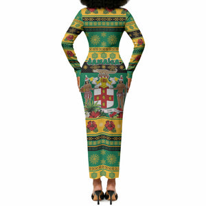 Afro-Jamaicans Christmas Long Sleeve Bodycon Dress This Rasta Lion Needs A Beach Retreat