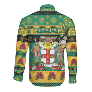 Afro-Jamaicans Christmas Long Sleeve Button Shirt This Rasta Lion Needs A Beach Retreat