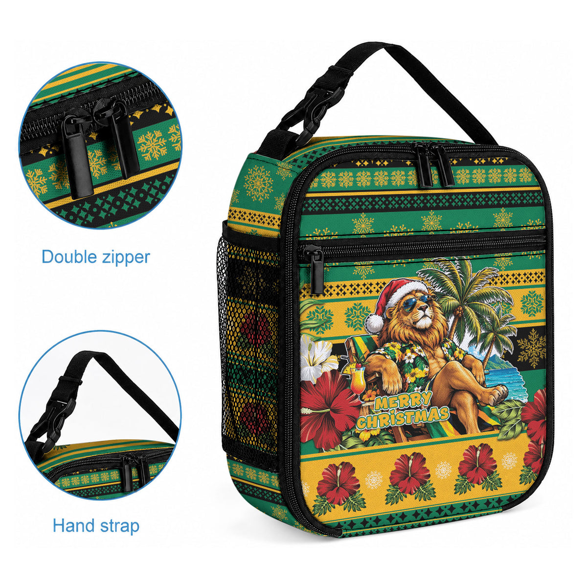 Afro-Jamaicans Christmas Lunch Bag This Rasta Lion Needs A Beach Retreat