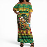 Afro-Jamaicans Christmas Off Shoulder Maxi Dress This Rasta Lion Needs A Beach Retreat