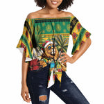 Afro-Jamaicans Christmas Off Shoulder Wrap Waist Top This Rasta Lion Needs A Beach Retreat