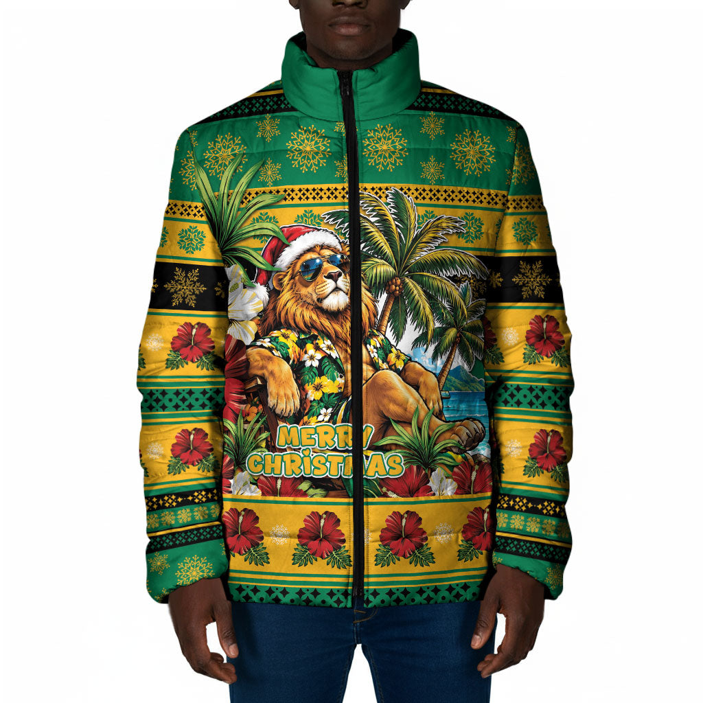 Afro-Jamaicans Christmas Padded Jacket This Rasta Lion Needs A Beach Retreat