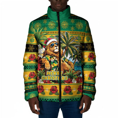 Afro-Jamaicans Christmas Padded Jacket This Rasta Lion Needs A Beach Retreat