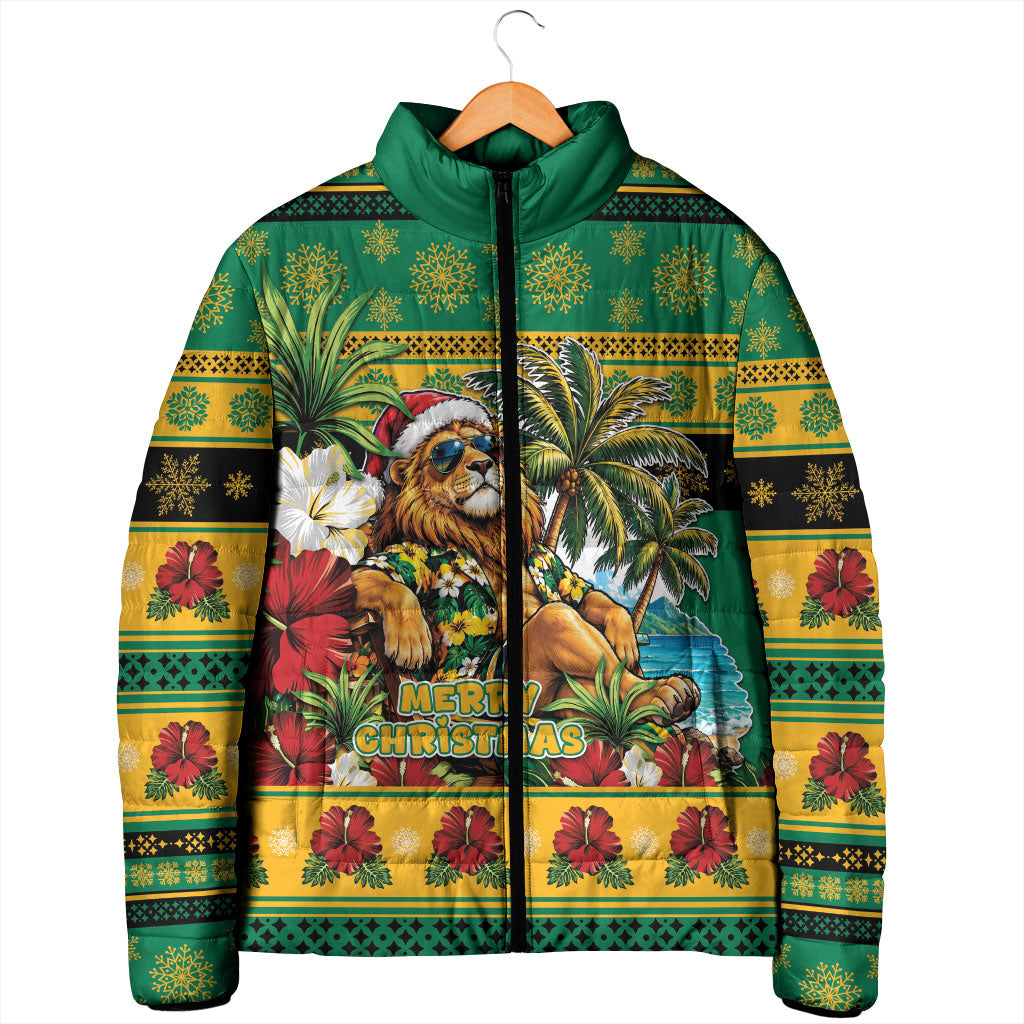 Afro-Jamaicans Christmas Padded Jacket This Rasta Lion Needs A Beach Retreat