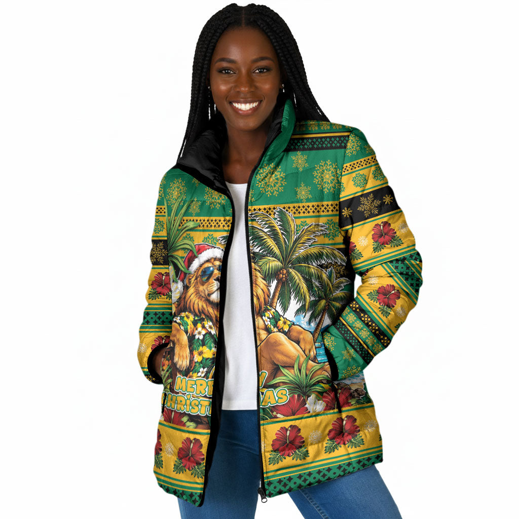 Afro-Jamaicans Christmas Padded Jacket This Rasta Lion Needs A Beach Retreat