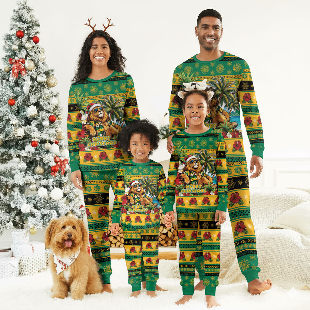 Afro-Jamaicans Christmas Pajama Set This Rasta Lion Needs A Beach Retreat